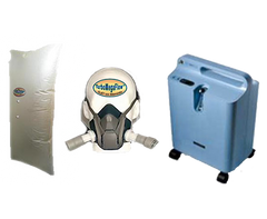 EWOT System Combo E - Machine à oxygène 5LPM reconstruite, sac de 900 litres et masque