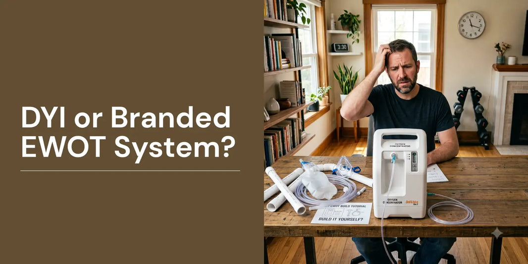 A man confused at assembling a DYI EWOT system