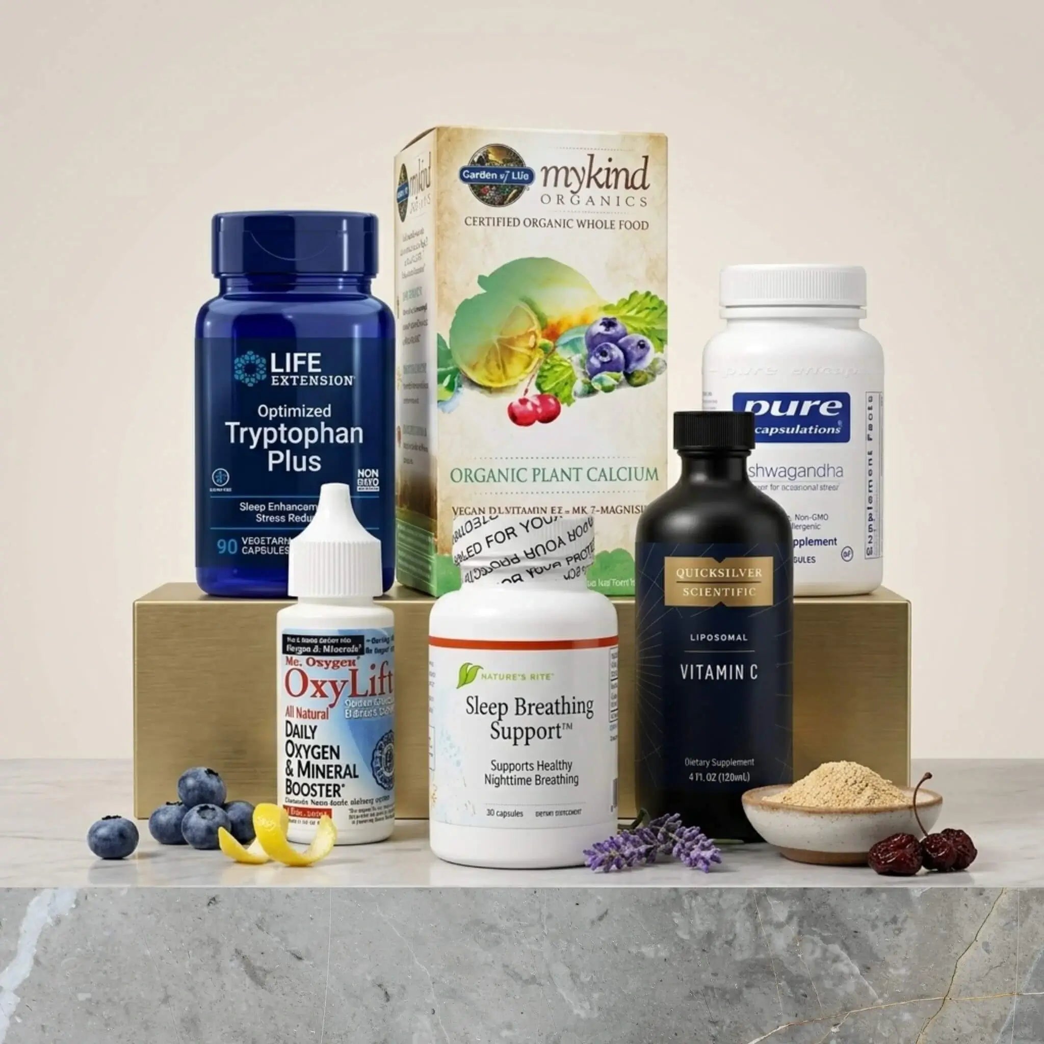 A collectionof nutritional supplements