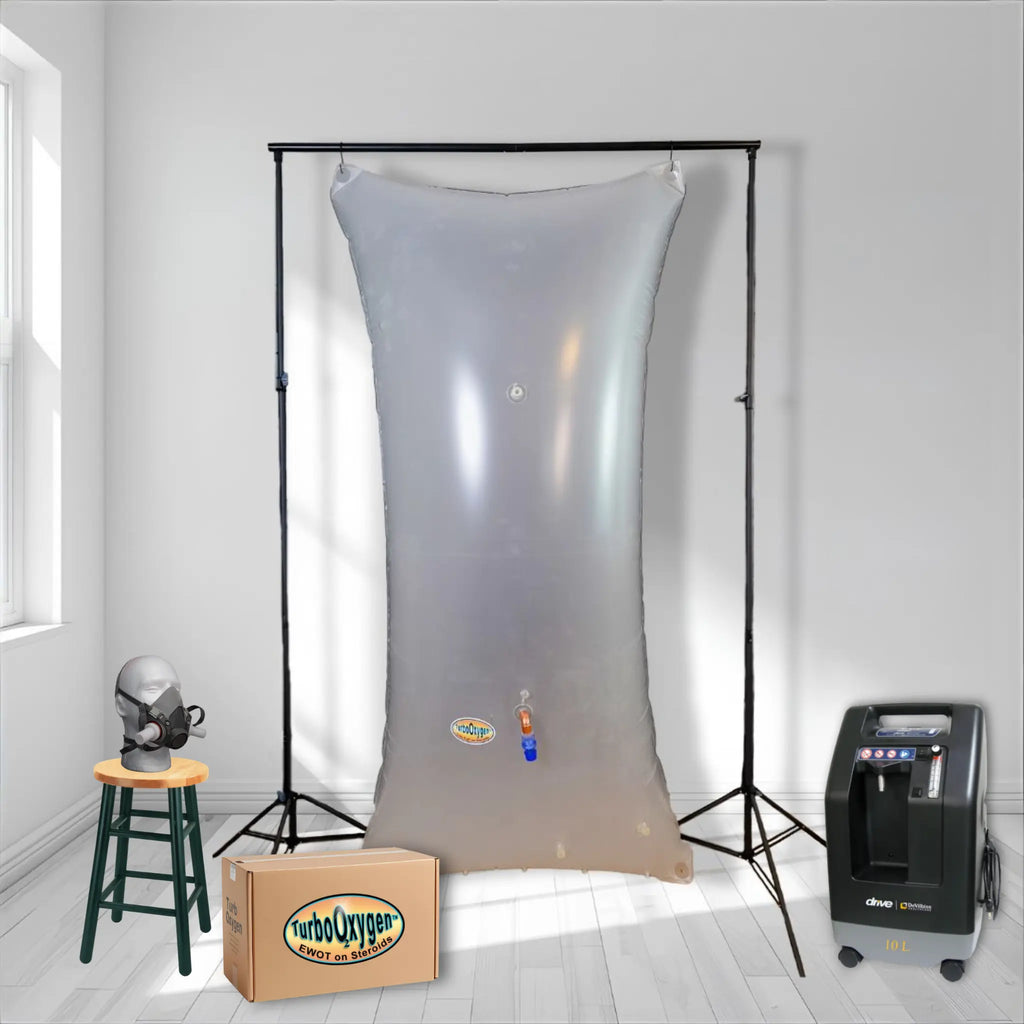 Premium EWOT System with Medical Grade Oxygen Reservoir Bag and Patented Mask