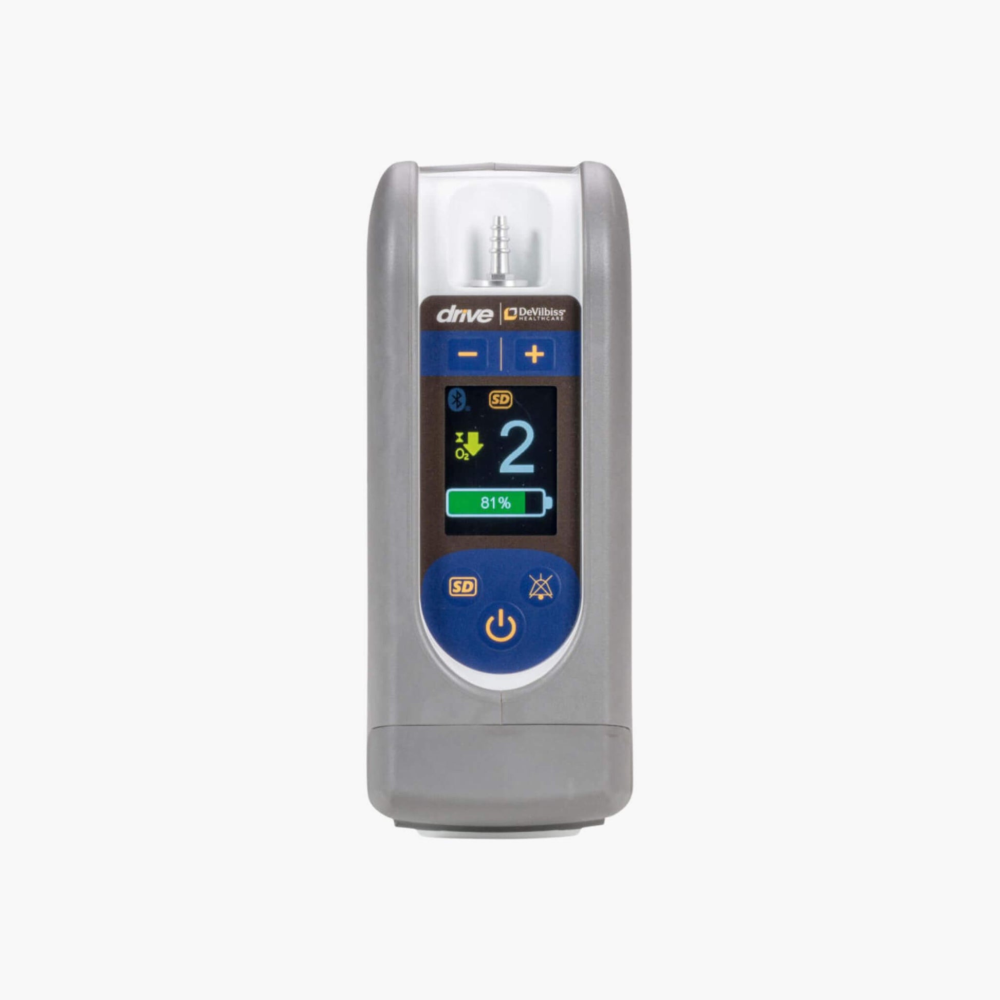Drive Devilbiss iGO2 Portable Oxygen Concentrator front view with digital display