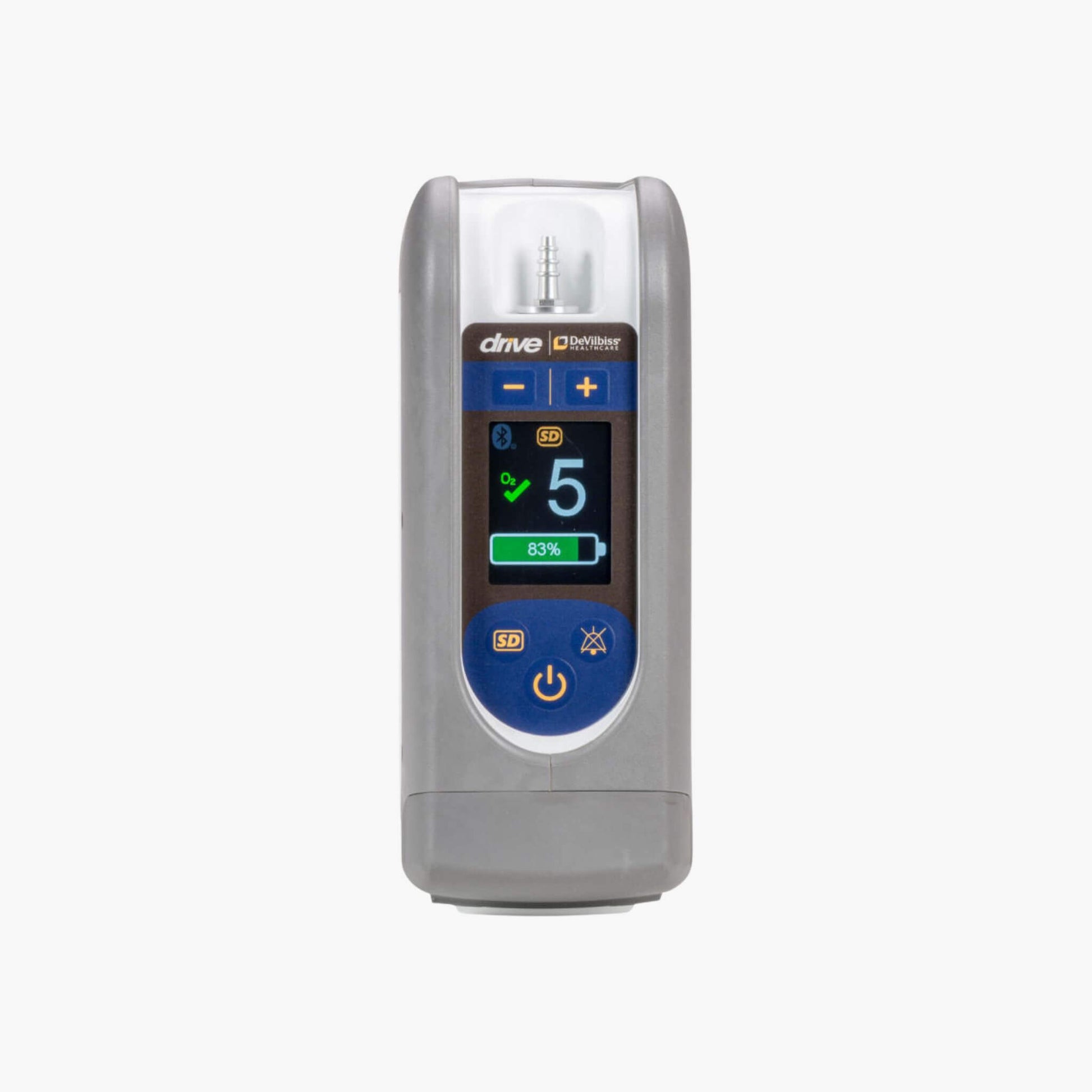 Drive Devilbiss iGO2 Portable Oxygen Concentrator front view with digital display