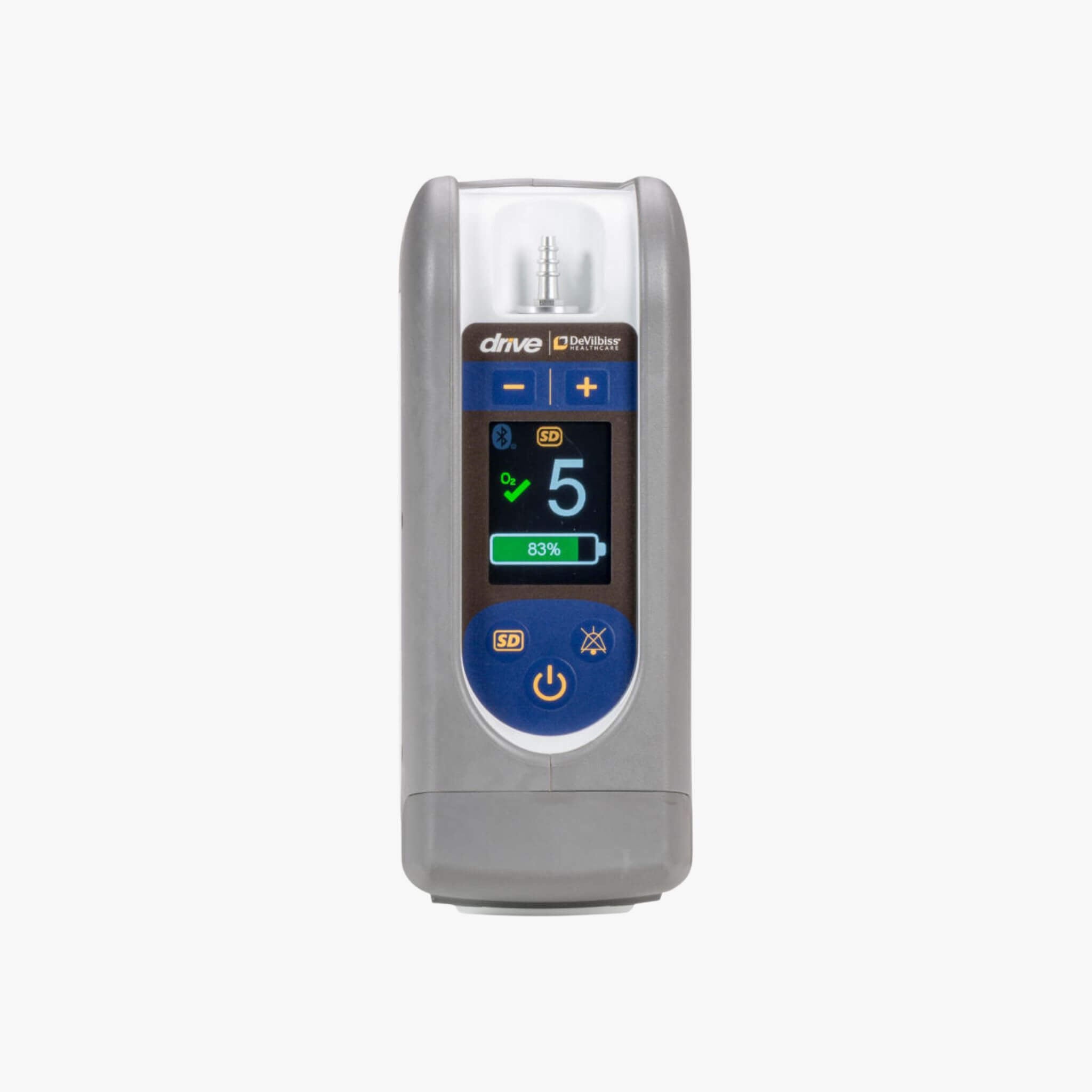 Drive Devilbiss iGO2 Portable Oxygen Concentrator front view with digital display