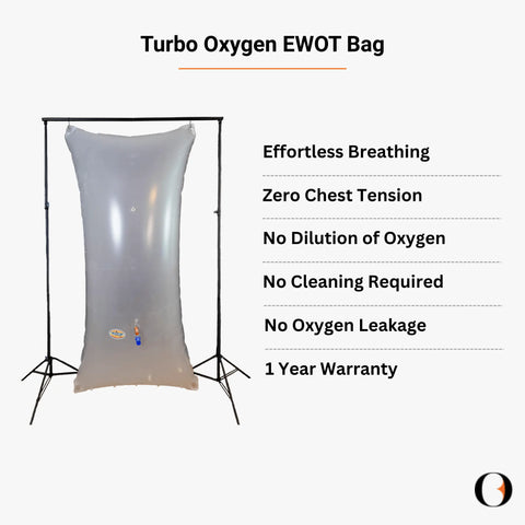 Economy EWOT System with Medical Grade Oxygen Reservoir Bag and Patented Mask