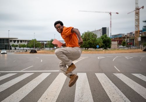 Image representing an energetic man