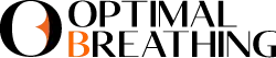 Optimal Breathing logo with a black circle and text on a white background
