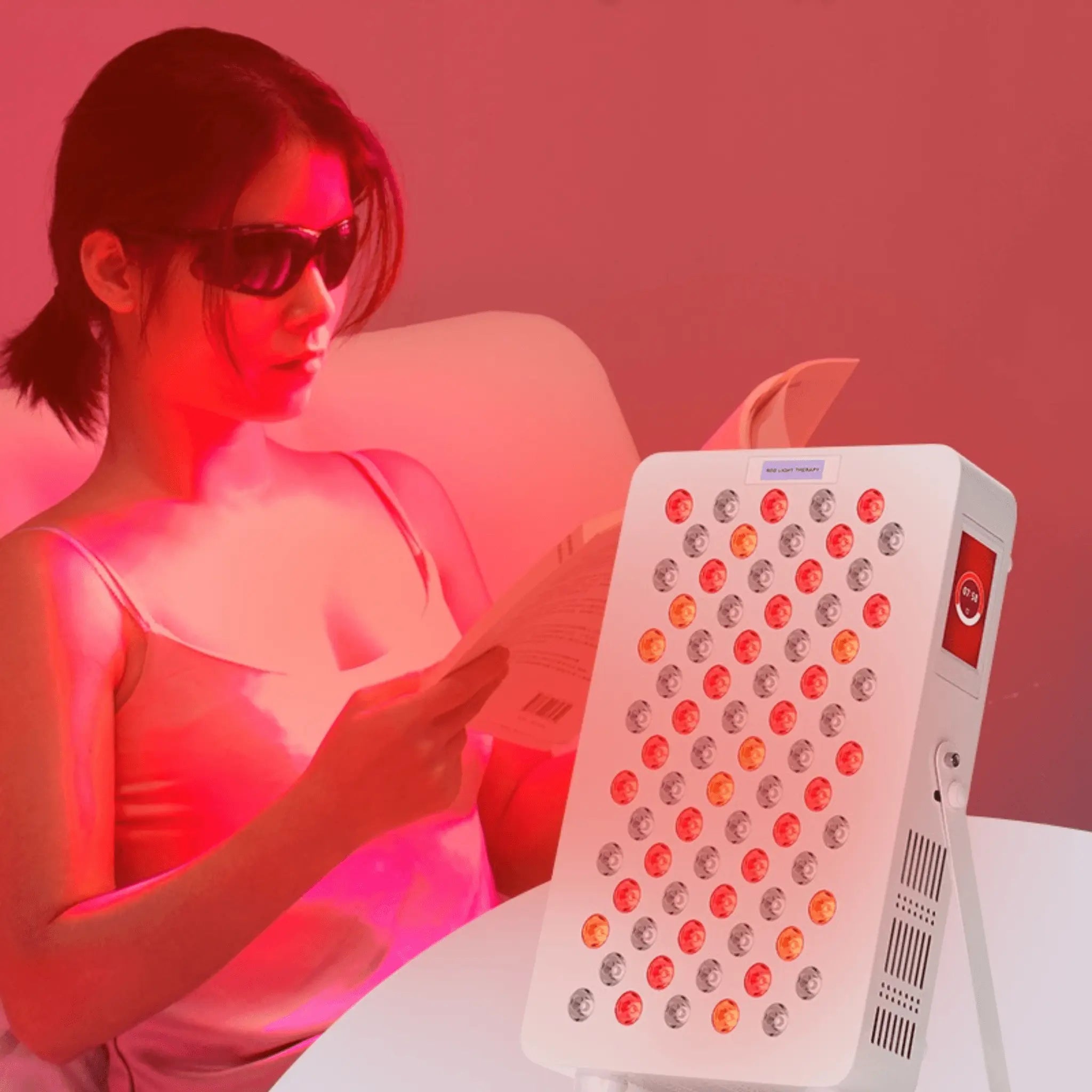 RadianceMini Compact Red Light Therapy Panel with 75 LEDs and 8 Wavelengths
