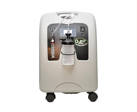 5LPM Stationary Oxygen Concentrator with dimensions marked